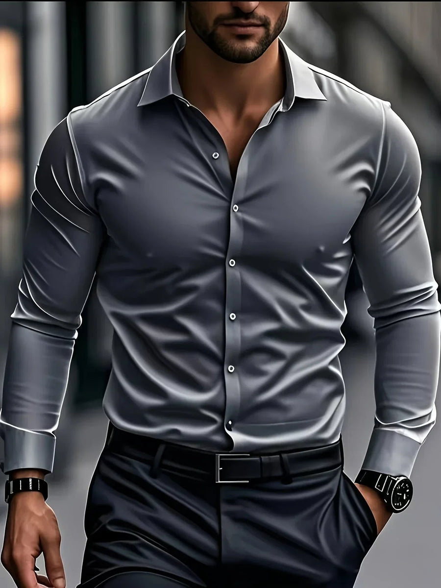 Abel | Camisa elegante de manga larga con botones