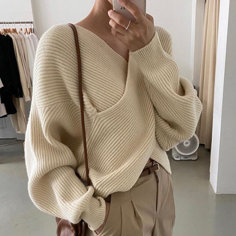 Queralt | Pullover de punto cruzado chic