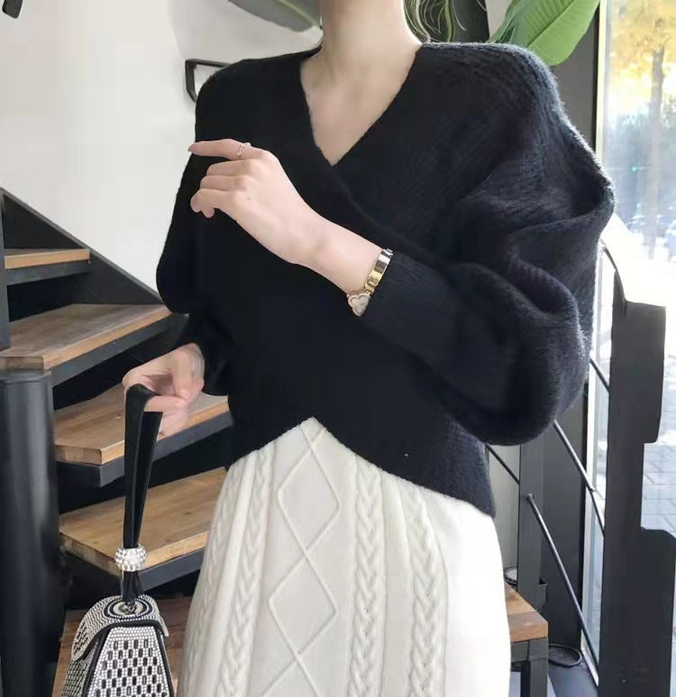 Queralt | Pullover de punto cruzado chic