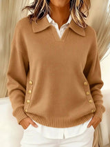 Jersey con Cuello Polo y Botones