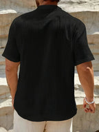 Ramón | Camisa de verano elegante con cuello alto