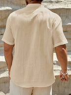 Ramón | Camisa de verano elegante con cuello alto