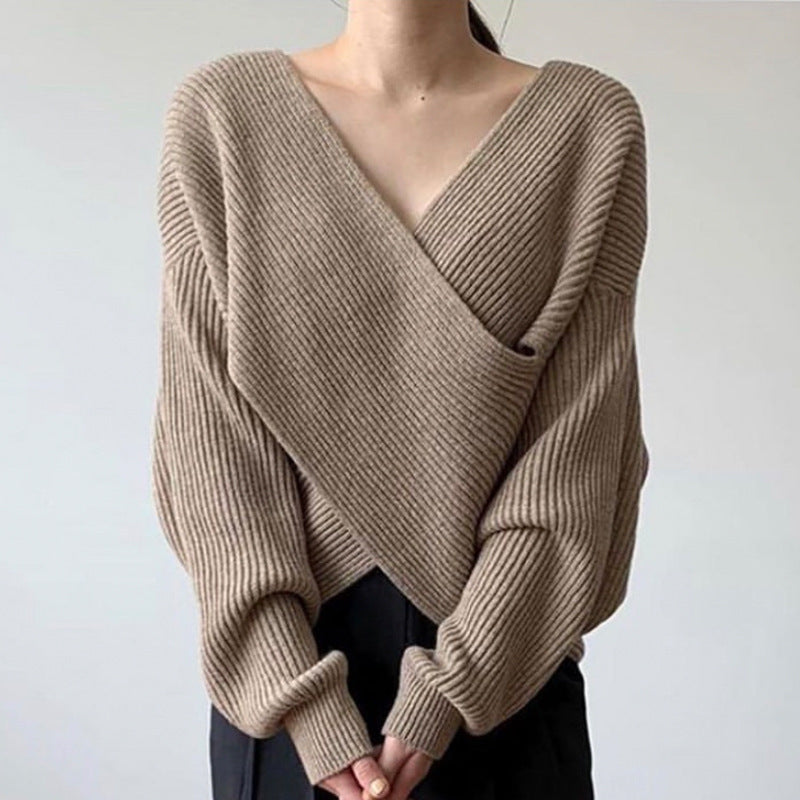 Queralt | Pullover de punto cruzado chic