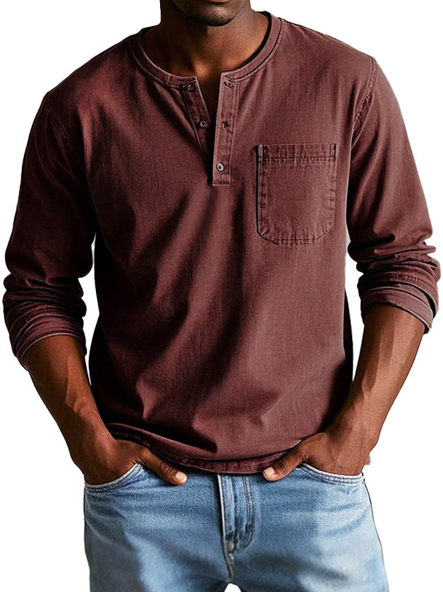 Iván | Camisa vintage de manga larga
