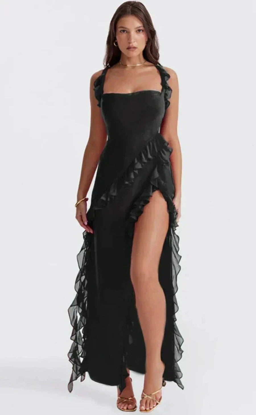 Isabela | Vestido elegante con abertura en la pierna