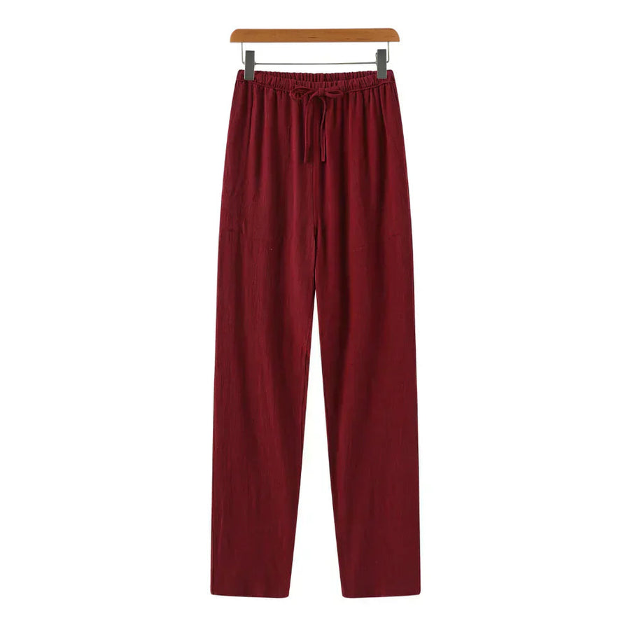 Elena | Pantalones slim de lino
