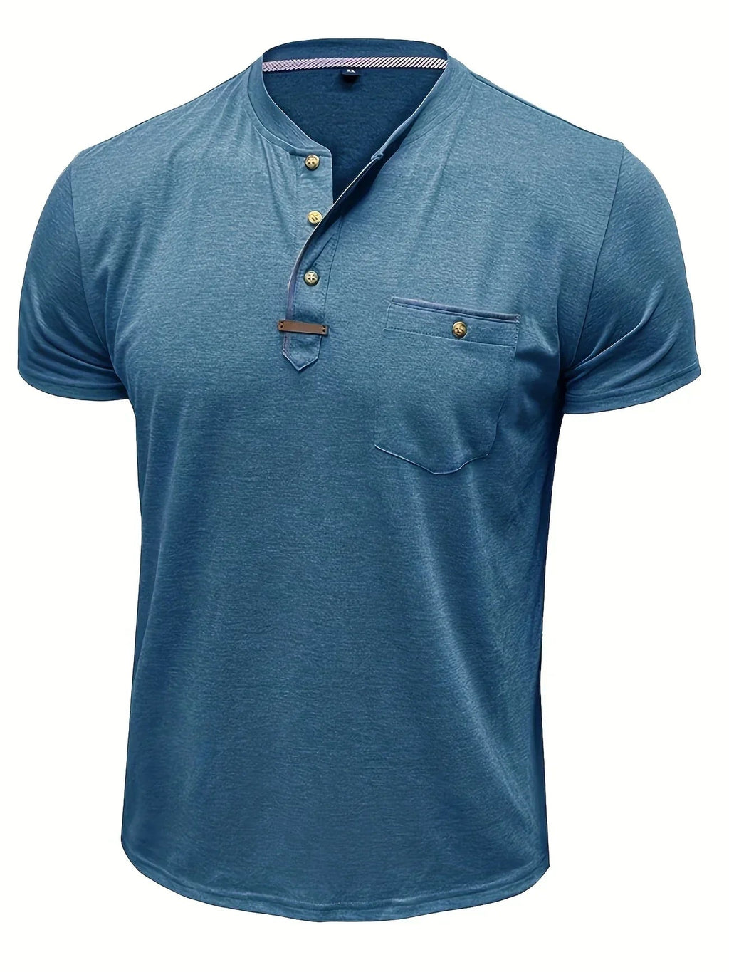 Jacinto | Camiseta elegante de cuello redondo con bolsillo