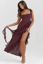 Isabela | Vestido elegante con abertura en la pierna