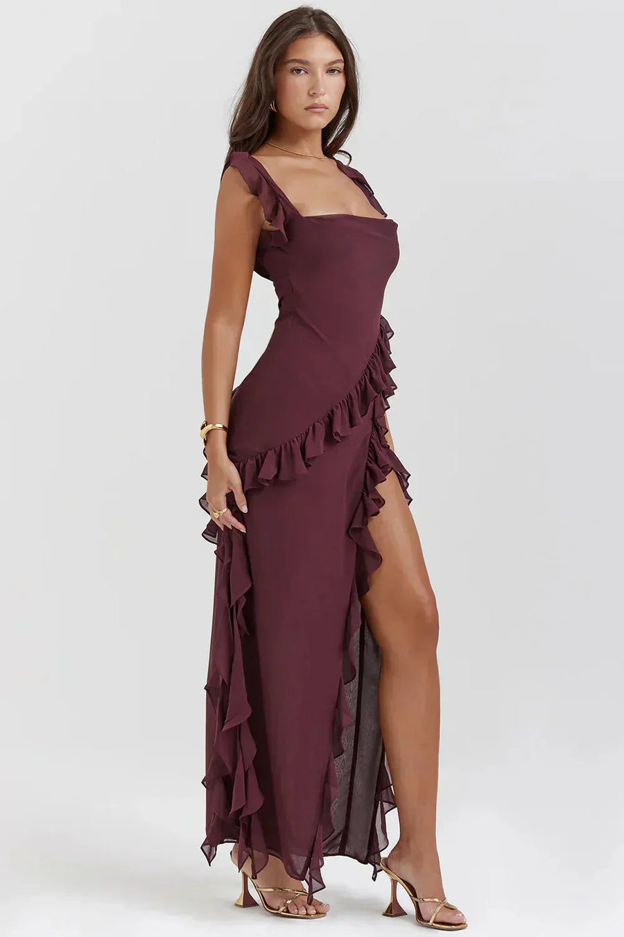 Isabela | Vestido elegante con abertura en la pierna
