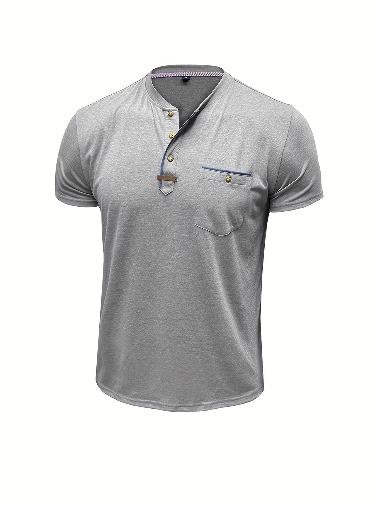 Jacinto | Camiseta elegante de cuello redondo con bolsillo