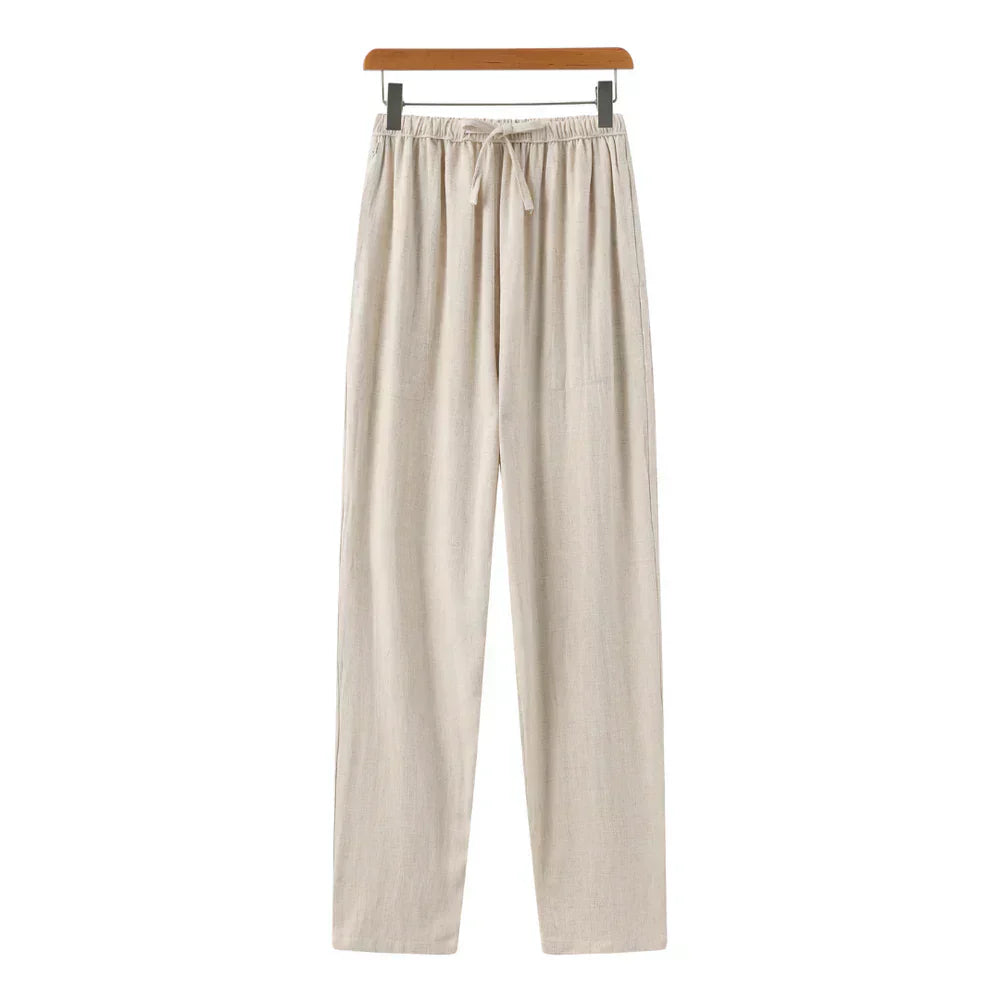 Elena | Pantalones slim de lino
