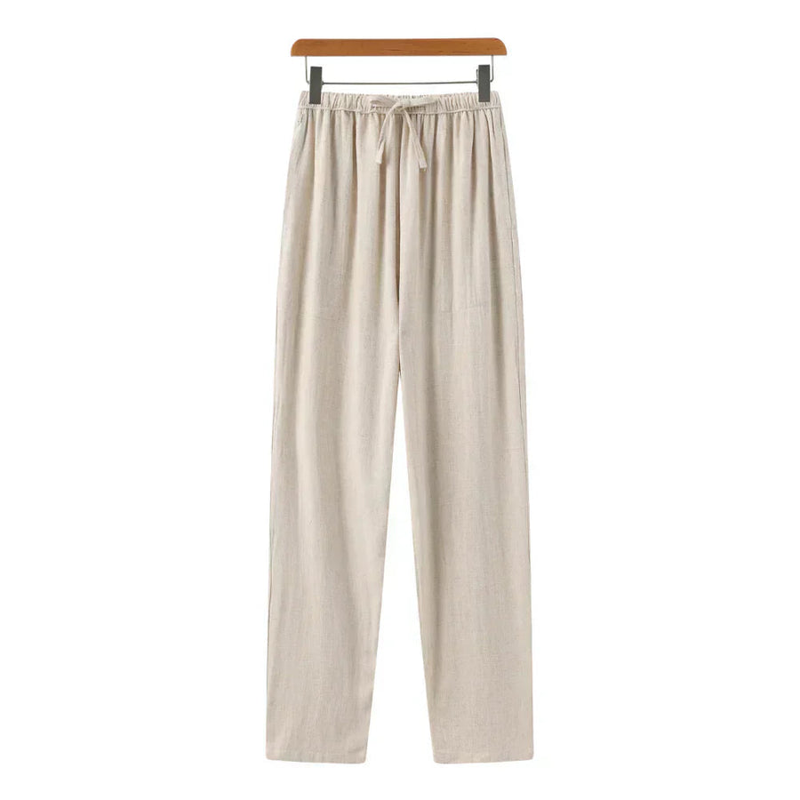 Elena | Pantalones slim de lino