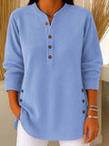 Túnica Henley con Botones Nieves