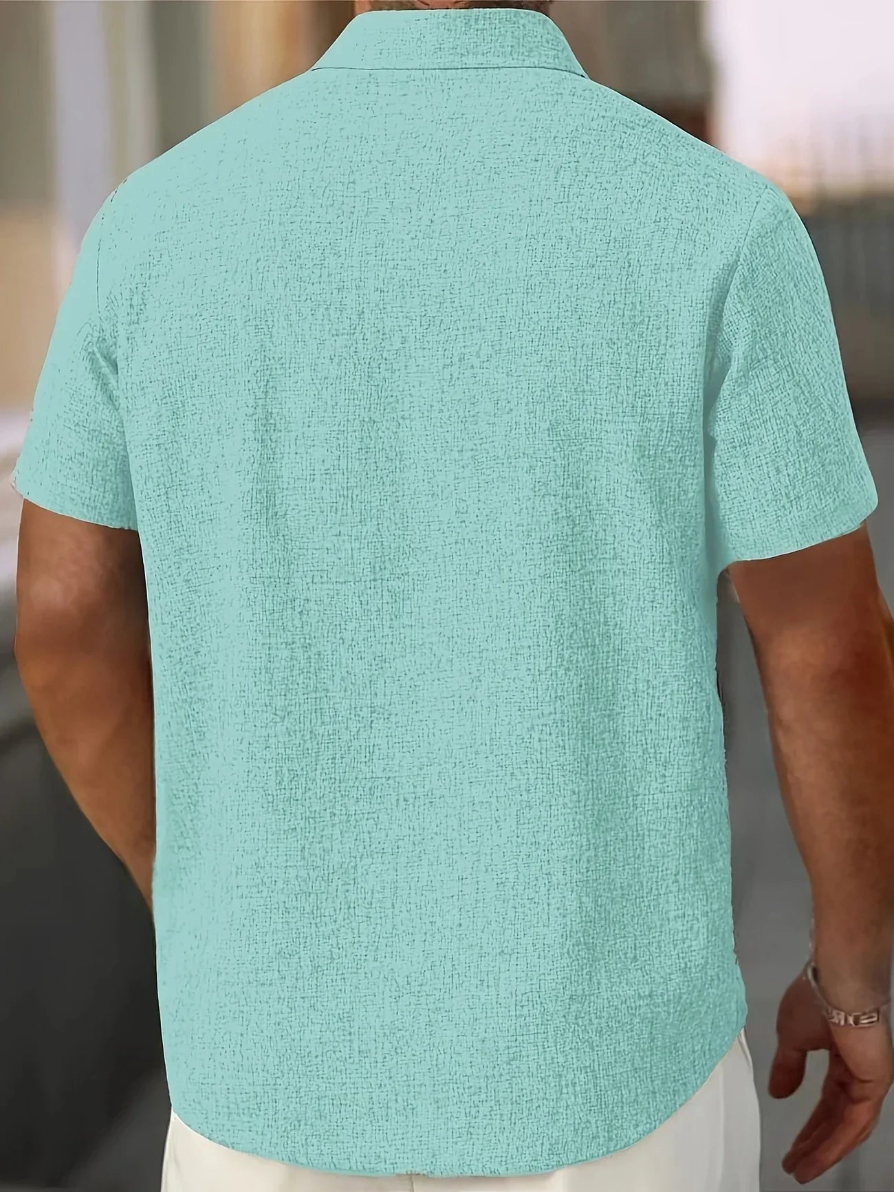 Vicente | Camisa ligera de manga corta en mezcla de lino