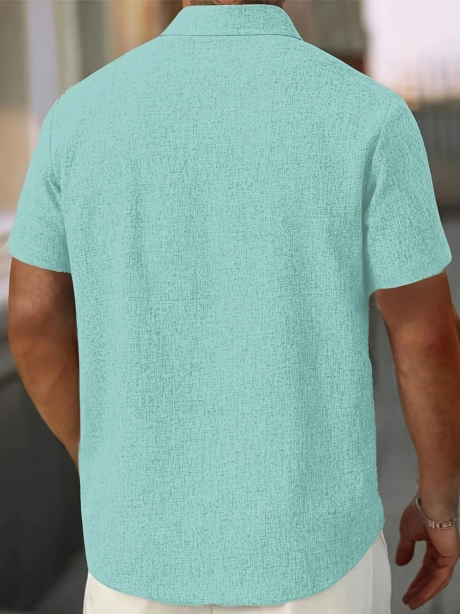 Vicente | Camisa ligera de manga corta en mezcla de lino