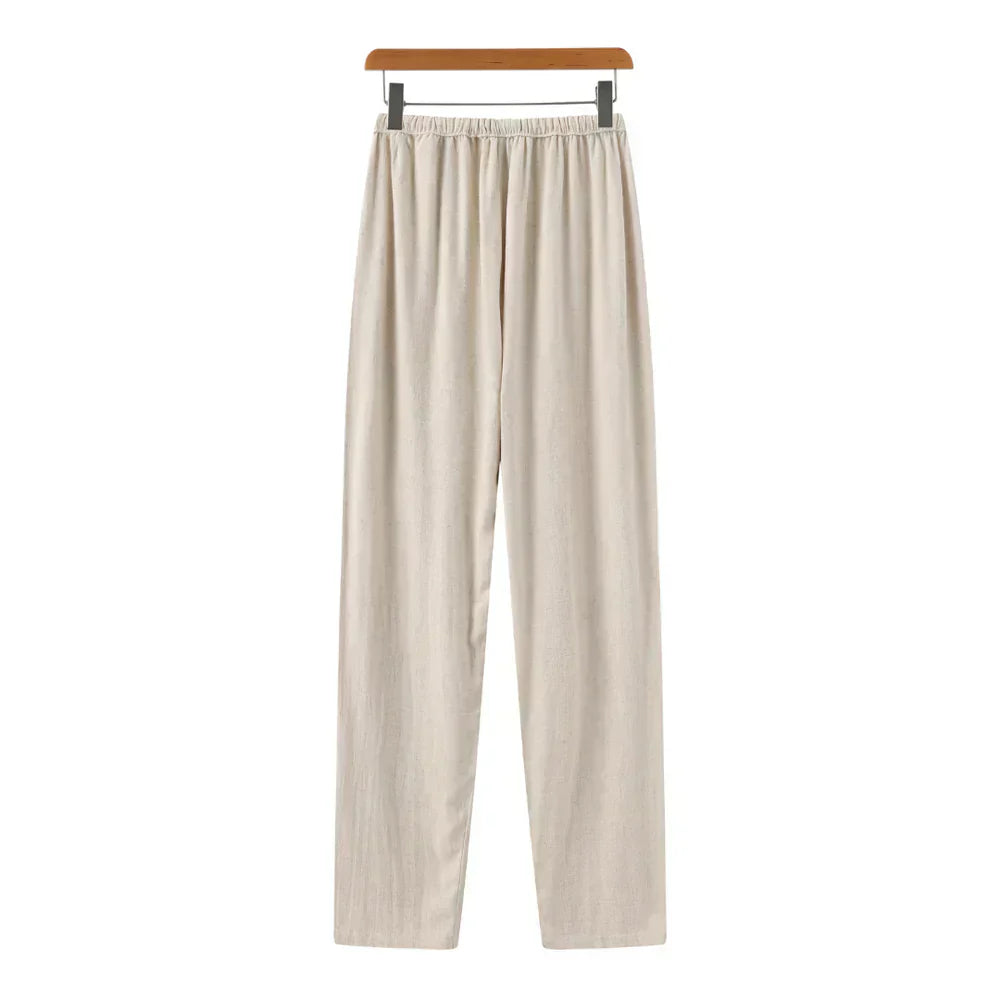 Elena | Pantalones slim de lino