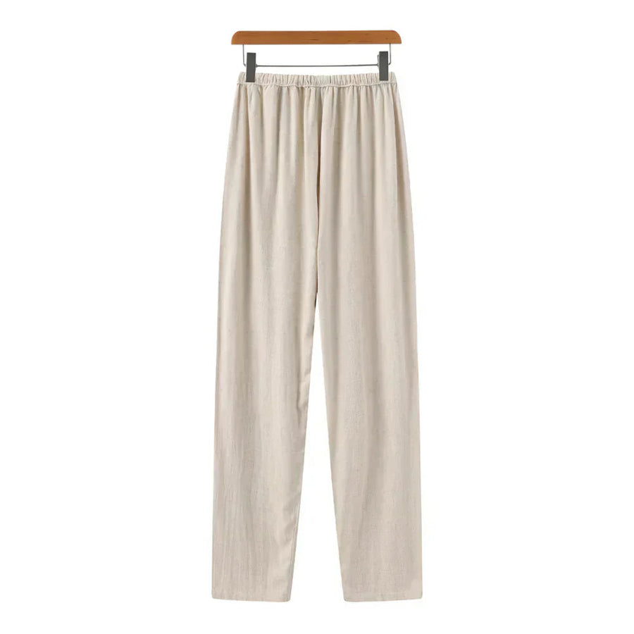 Elena | Pantalones slim de lino