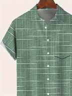 Damián | Camisa elegante de rayas y cuadros
