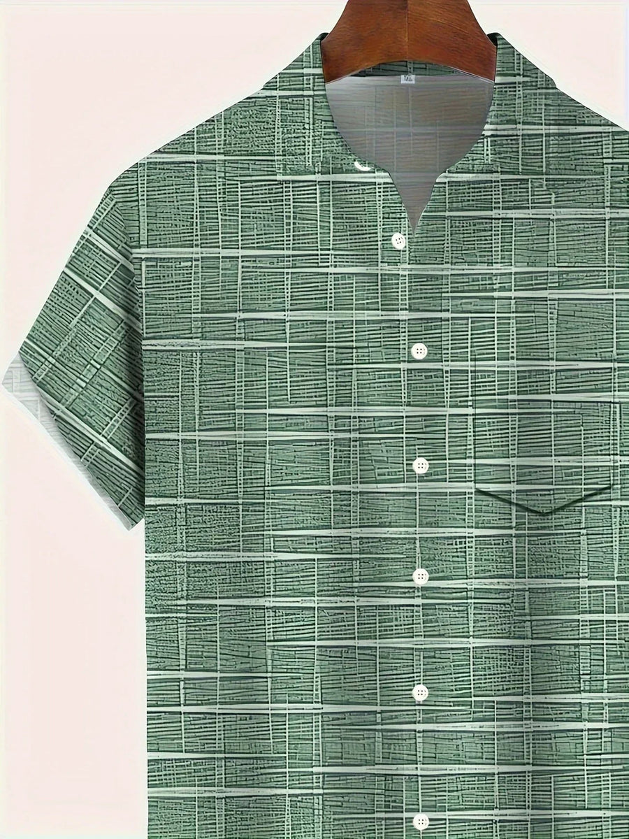 Damián | Camisa elegante de rayas y cuadros