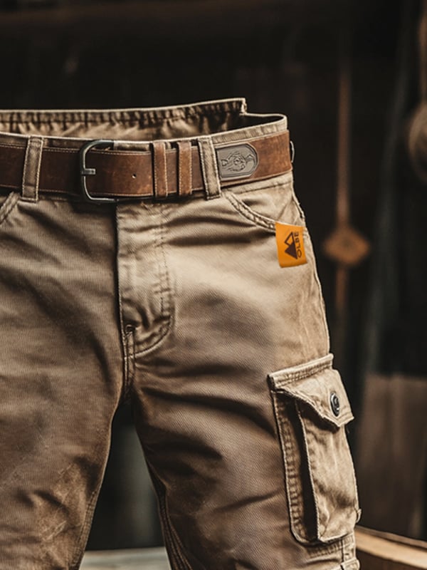 Mikel | Pantalones cargo cortos retro con múltiples bolsillos