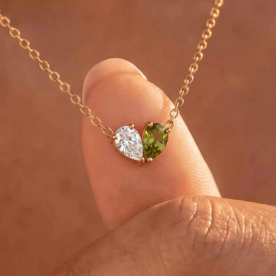 Liora | Collar con dos piedras de nacimiento