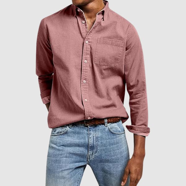 Emilio | Camisa Henley en algodón efecto lino