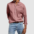 Emilio | Camisa Henley en algodón efecto lino