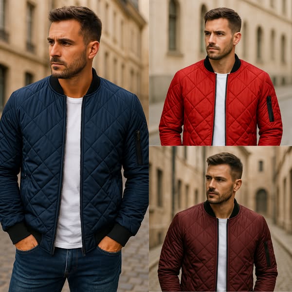 Kati | Chaqueta de algodón con motivo de rombos