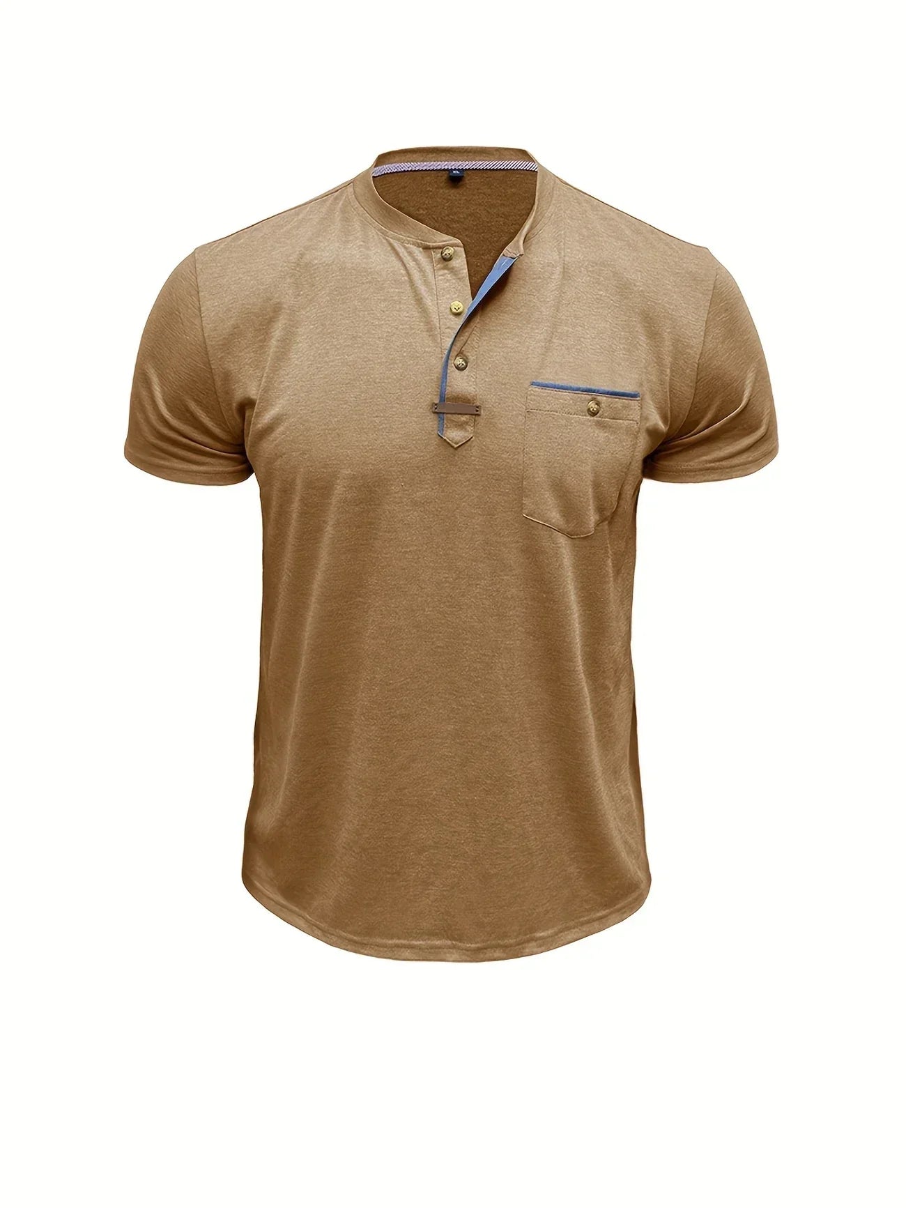 Jacinto | Camiseta elegante de cuello redondo con bolsillo