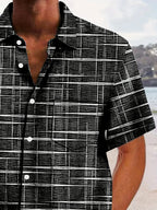 Damián | Camisa elegante de rayas y cuadros