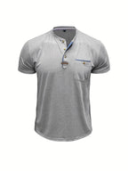 Jacinto | Camiseta elegante de cuello redondo con bolsillo