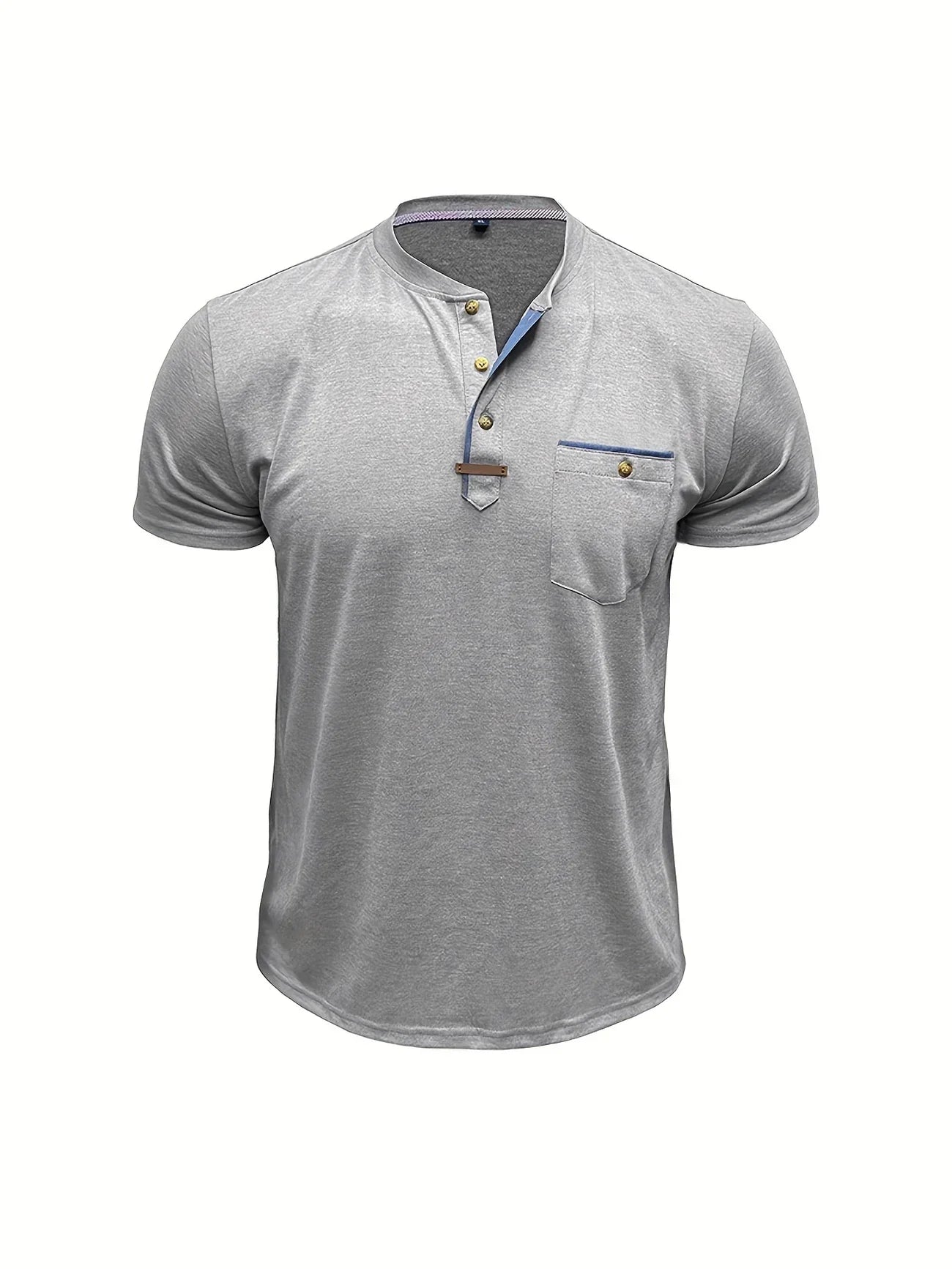 Jacinto | Camiseta elegante de cuello redondo con bolsillo