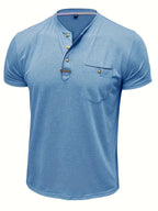 Jacinto | Camiseta elegante de cuello redondo con bolsillo