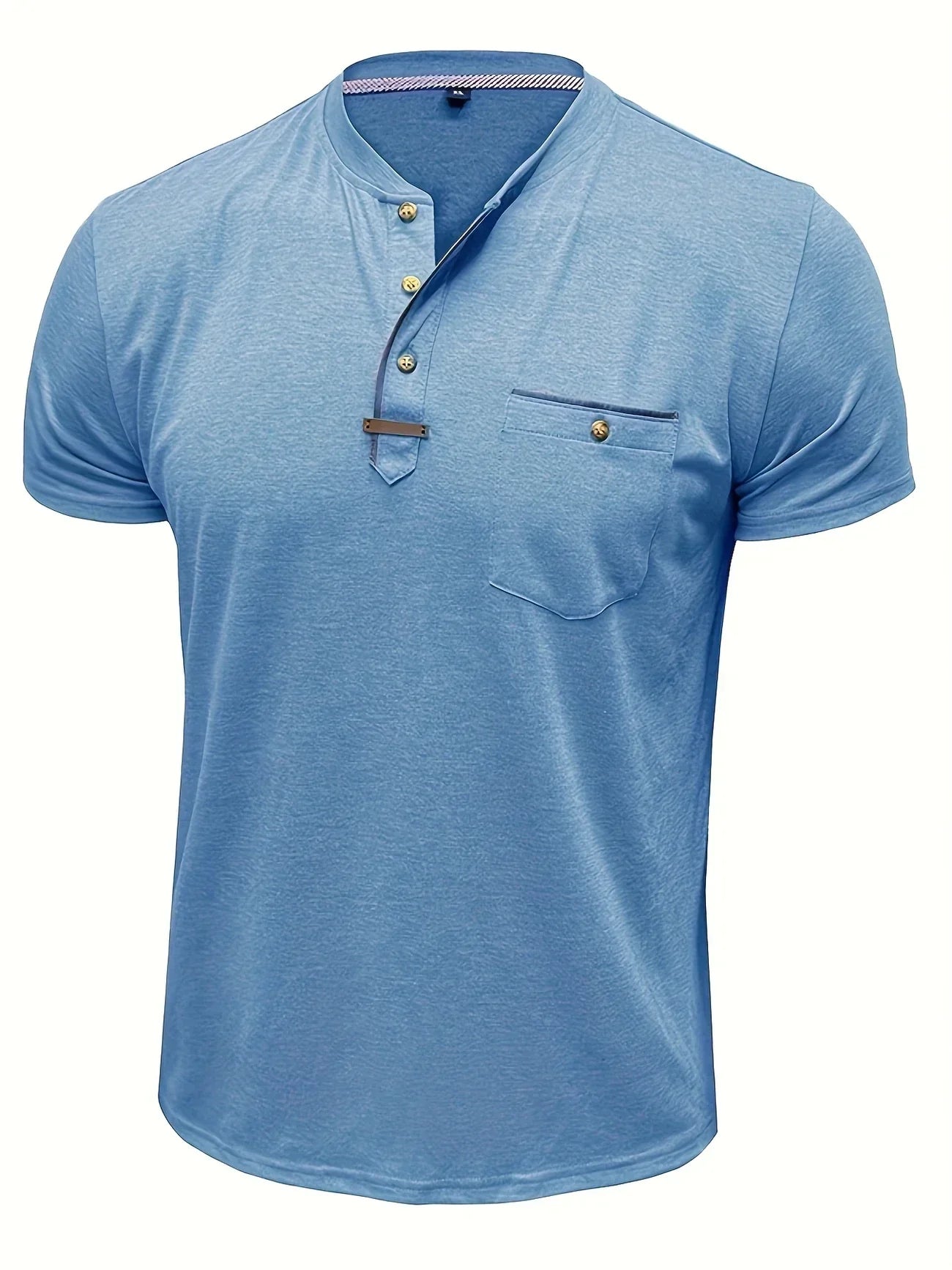 Jacinto | Camiseta elegante de cuello redondo con bolsillo