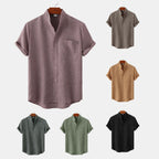 Gaspar | Camisa de algodón lisa con botones