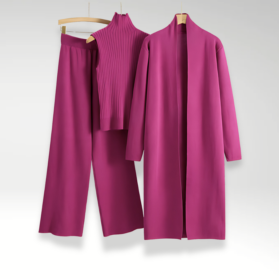 Josefa | Conjunto tres piezas de punto Luxe