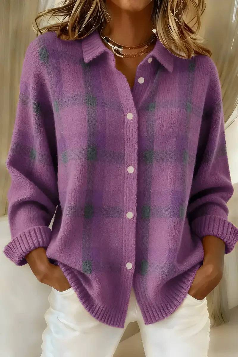 Candela | Chaqueta de Punto de Cuadros