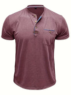 Jacinto | Camiseta elegante de cuello redondo con bolsillo