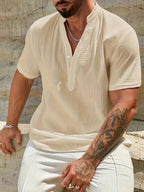 Ramón | Camisa de verano elegante con cuello alto