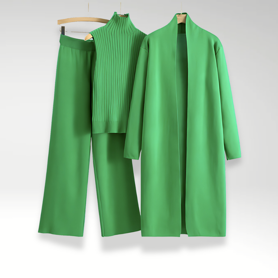 Josefa | Conjunto tres piezas de punto Luxe
