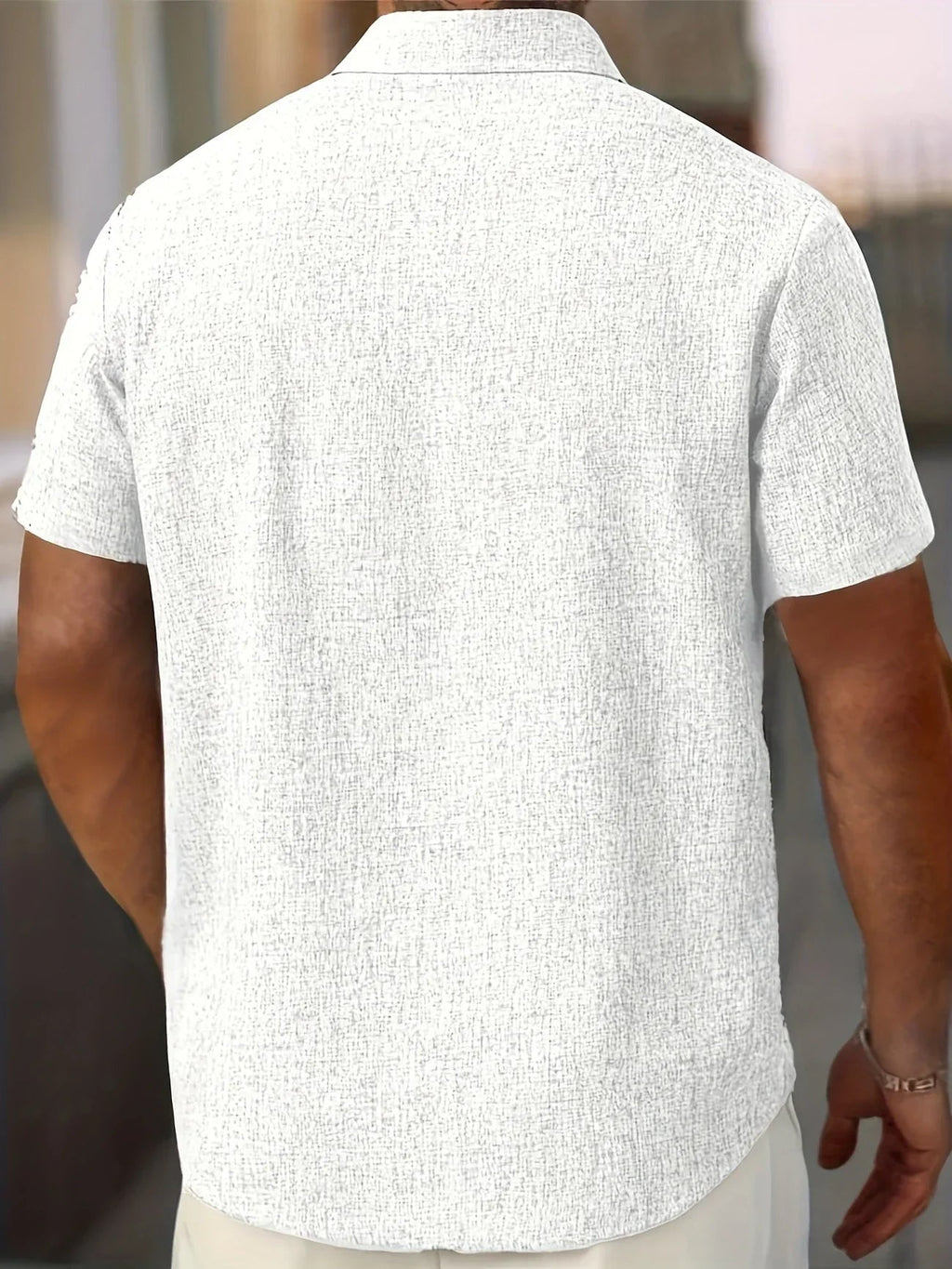 Vicente | Camisa ligera de manga corta en mezcla de lino