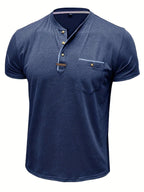 Jacinto | Camiseta elegante de cuello redondo con bolsillo