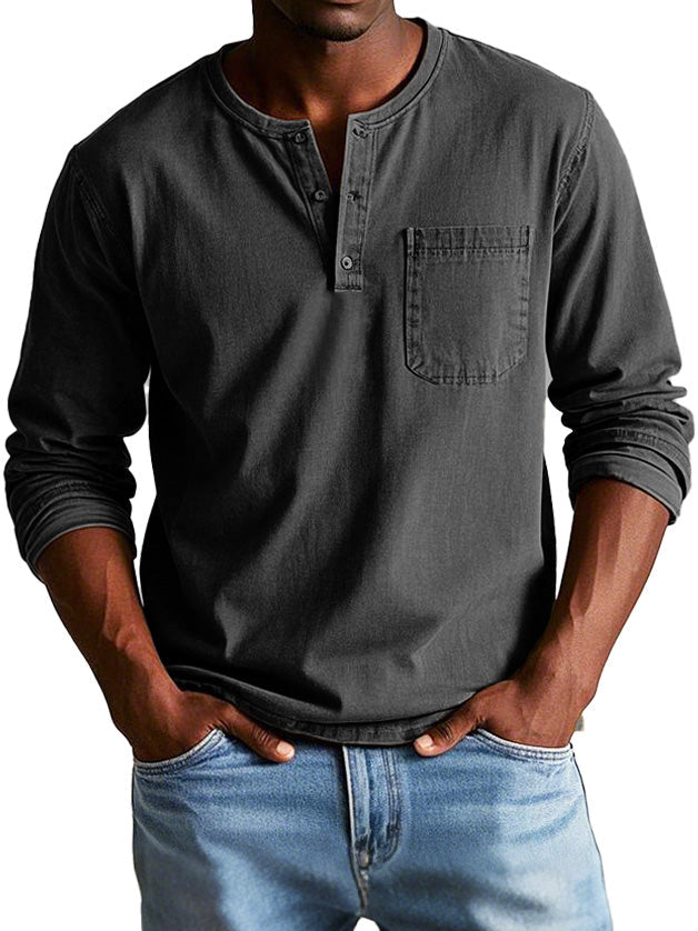 Iván | Camisa vintage de manga larga