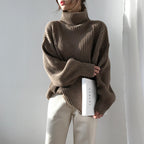 Neus | Pullover de lujo con cuello alto y mangas abullonadas