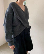 Laia | Pullover de punto cruzado chic