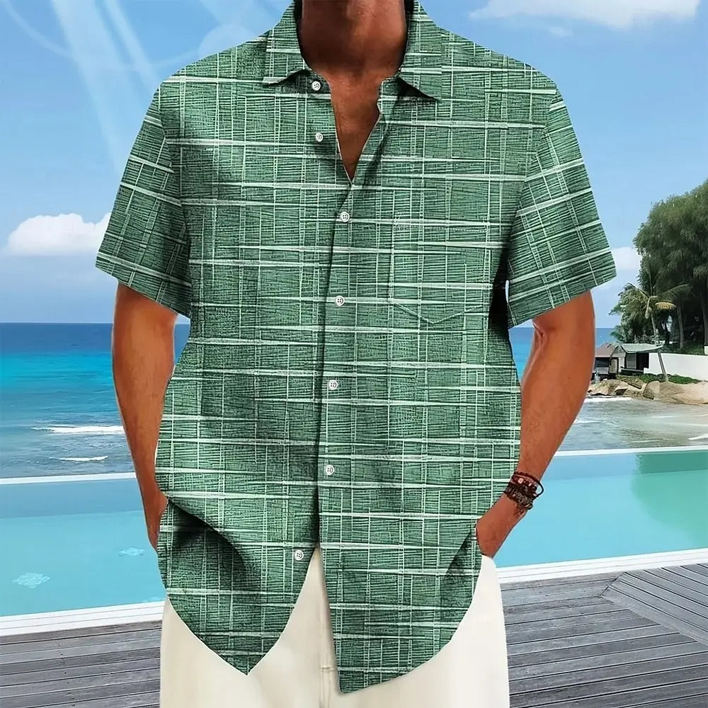 Damián | Camisa elegante de rayas y cuadros