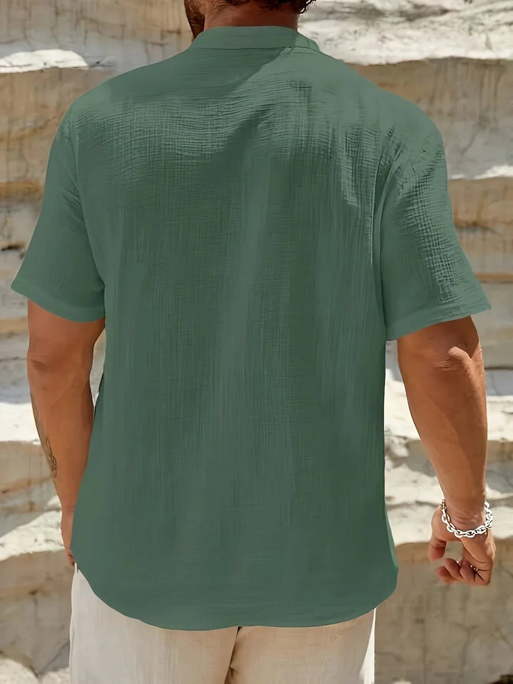 Ramón | Camisa de verano elegante con cuello alto