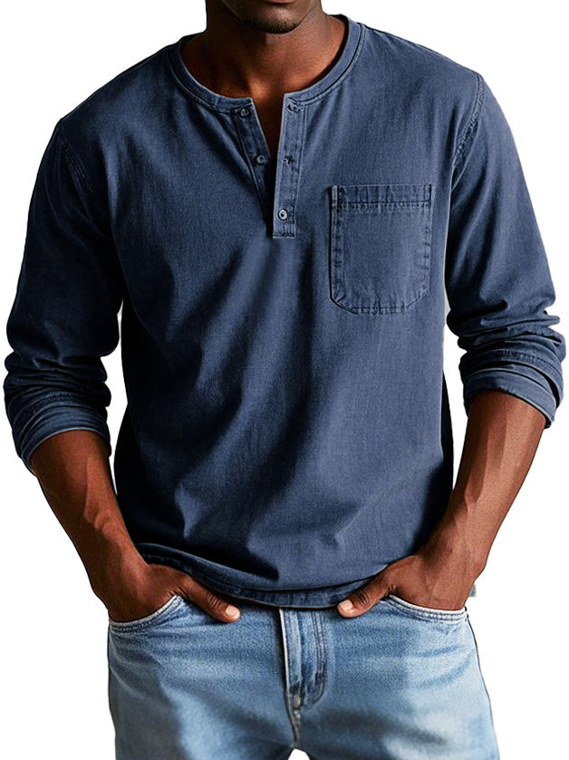 Iván | Camisa vintage de manga larga