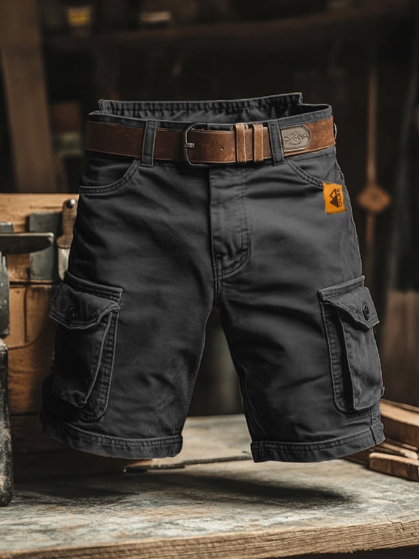 Mikel | Pantalones cargo cortos retro con múltiples bolsillos