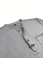 Jacinto | Camiseta elegante de cuello redondo con bolsillo